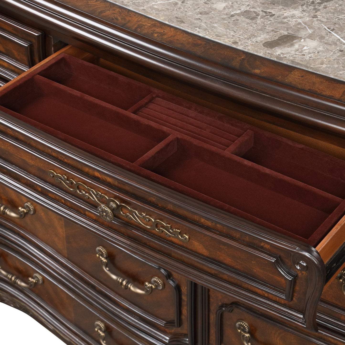 Bella Notte - Dresser Mirror - Mahogany Brown