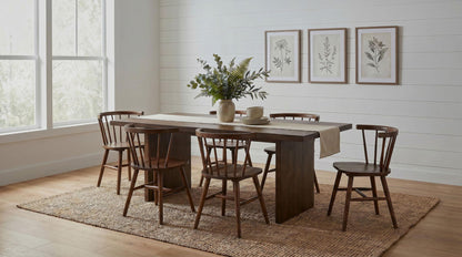 Decker 7-piece 82-inch Rectangular Dining Set Walnut