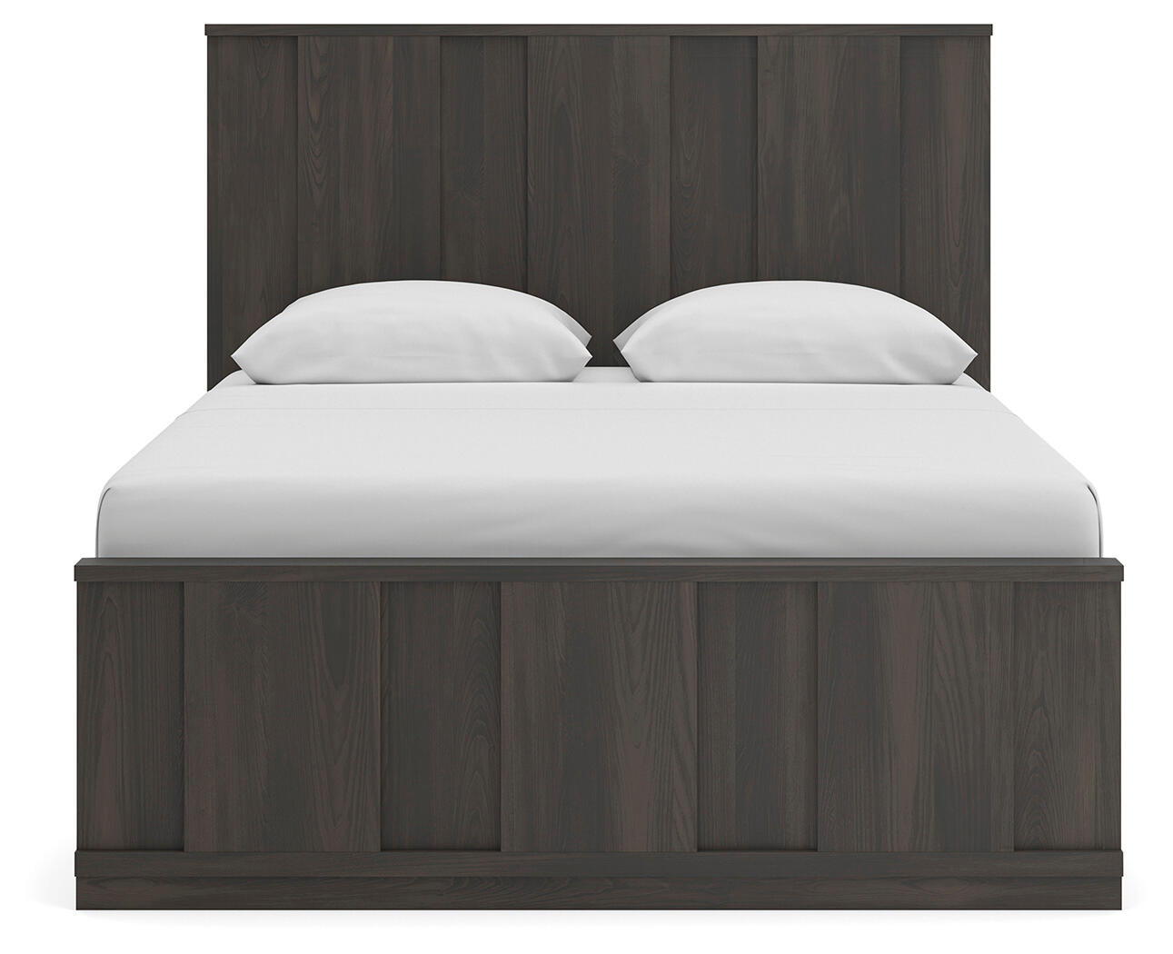 Shaehartin - Queen Panel Platform Bed - Dark Brown