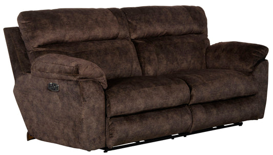 Sedona - Power Hdrst With Lumbar Lay Flat Reclining Console Loveseat With Storage & Cupholders