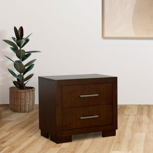 Jessica 2-drawer Nightstand Cappuccino