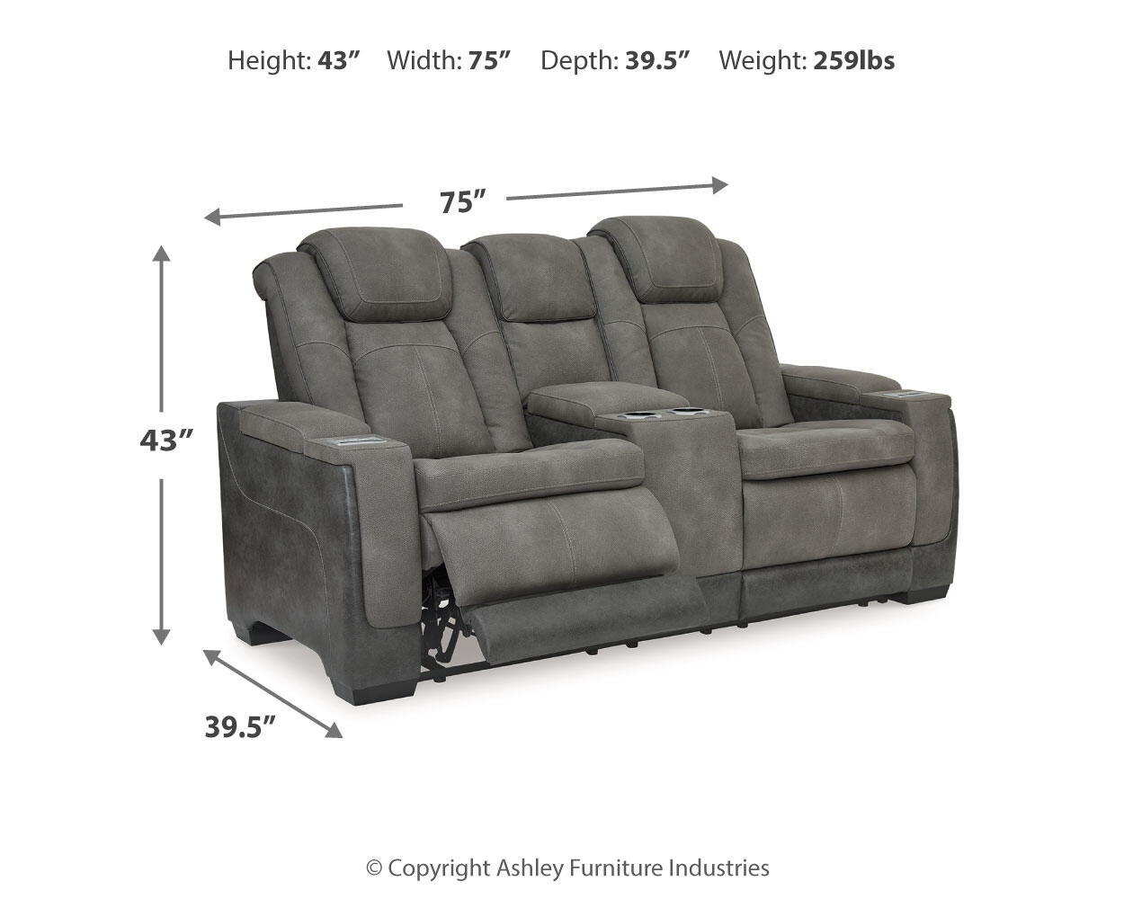 Next-Gen Durapella - Power Reclining Loveseat