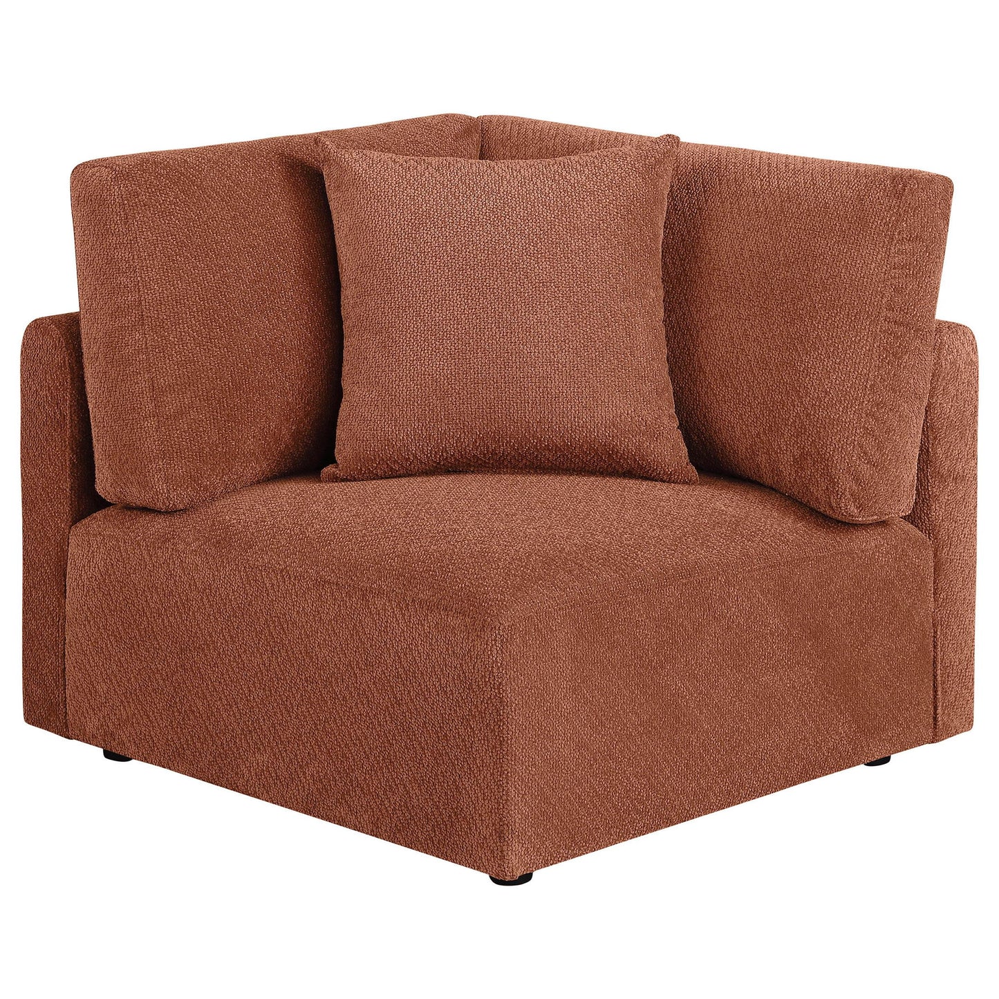 Elysia Fabric Upholstered Modular Corner Chair Coral