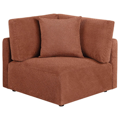 Elysia Fabric Upholstered Modular Corner Chair Coral