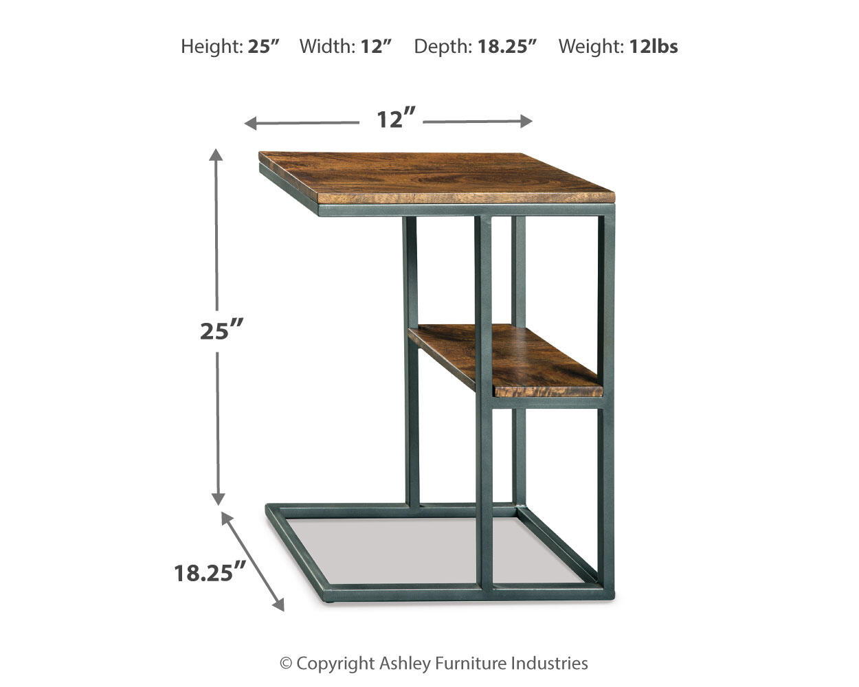 Forestmin - Accent Table - Natural / Black