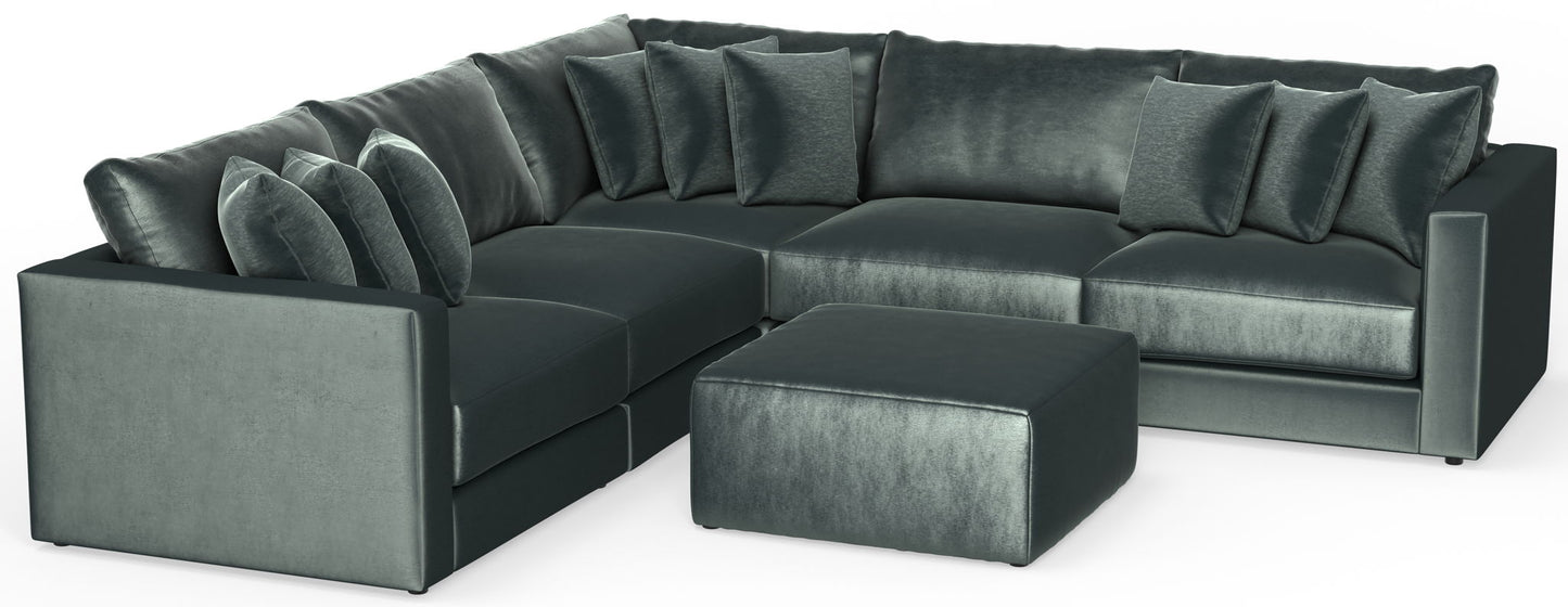Remington - Modular Sofa And Cocktail Ottoman - Pine