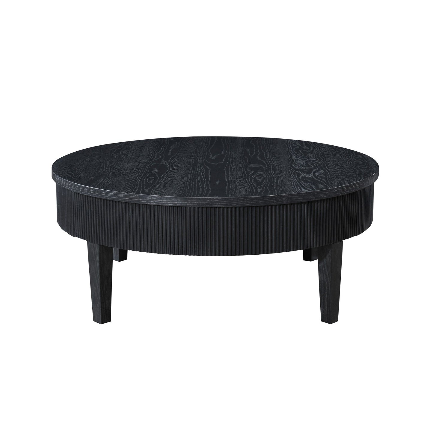 Tate - Round One Drawer Coffee Table - Black