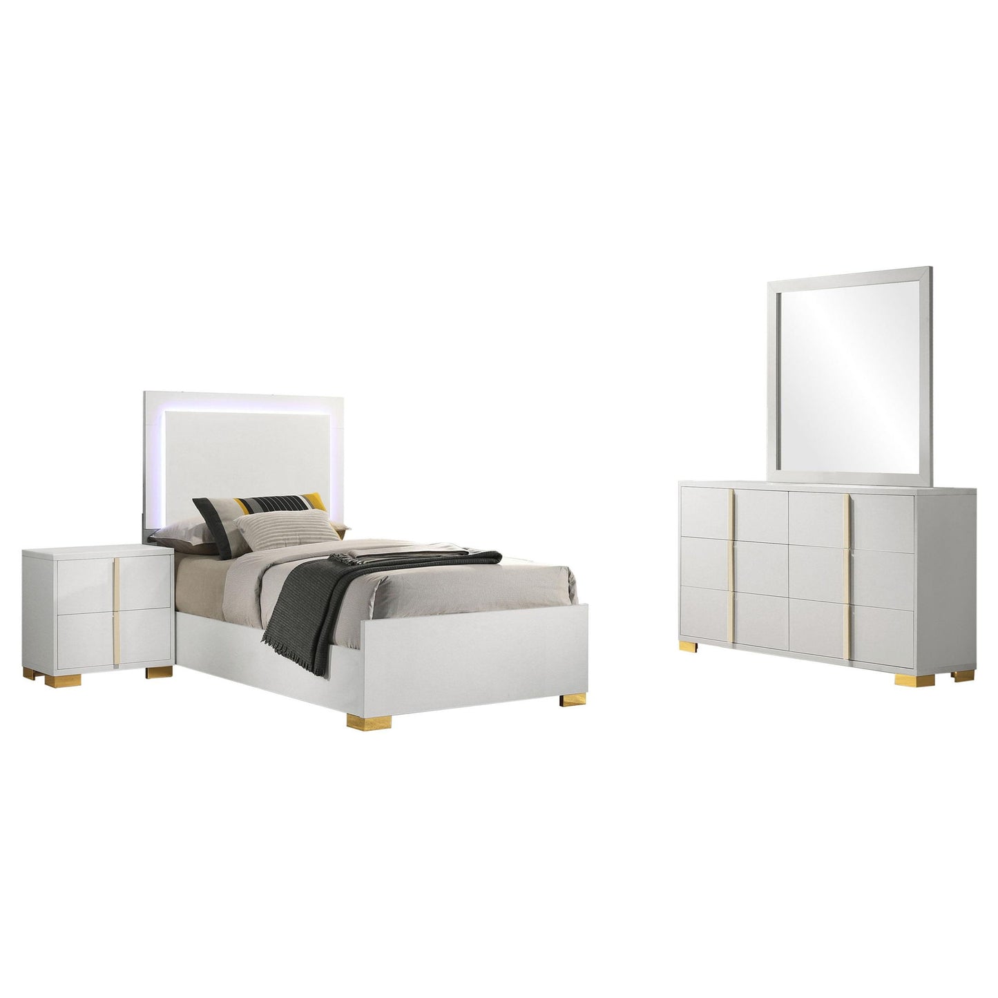 Marceline 4-piece Twin Bedroom Set White