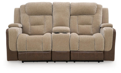 Mixed Motion - Power Reclining Loveseat With Console / Adjustable Headrest