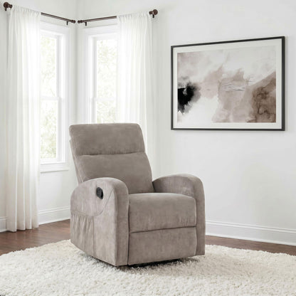 Hamilton Chenille Manual Recliner Sand