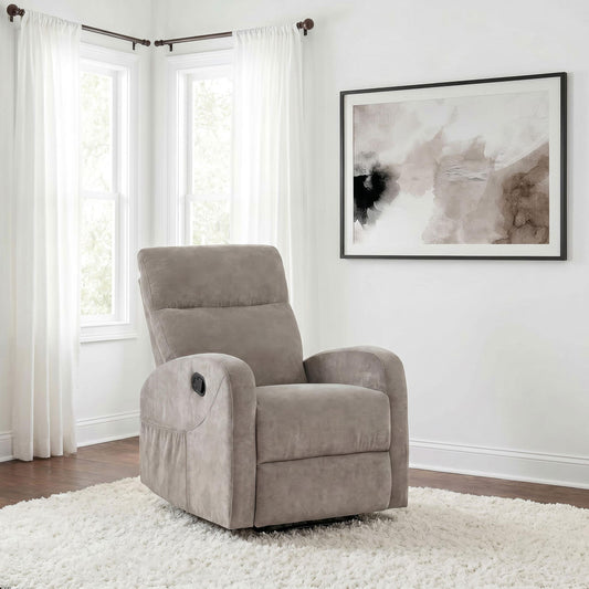 Hamilton Chenille Manual Recliner Sand