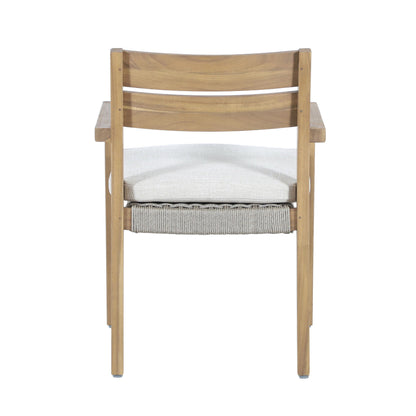 Arden - Wood And Wicker Patio Dining Chair (Set of 2) - Natural / Brown