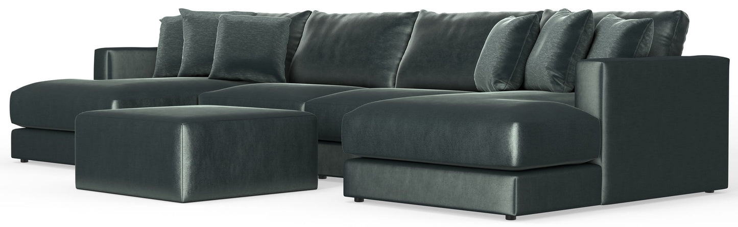 Remington - Modular Sofa And Cocktail Ottoman - Pine