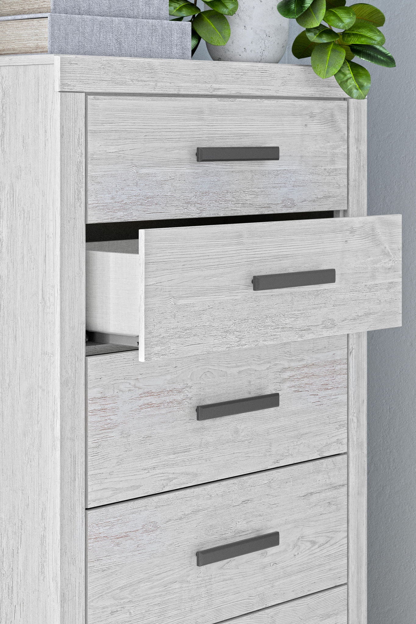 Cayboni - Five Drawer Chest - Whitewash