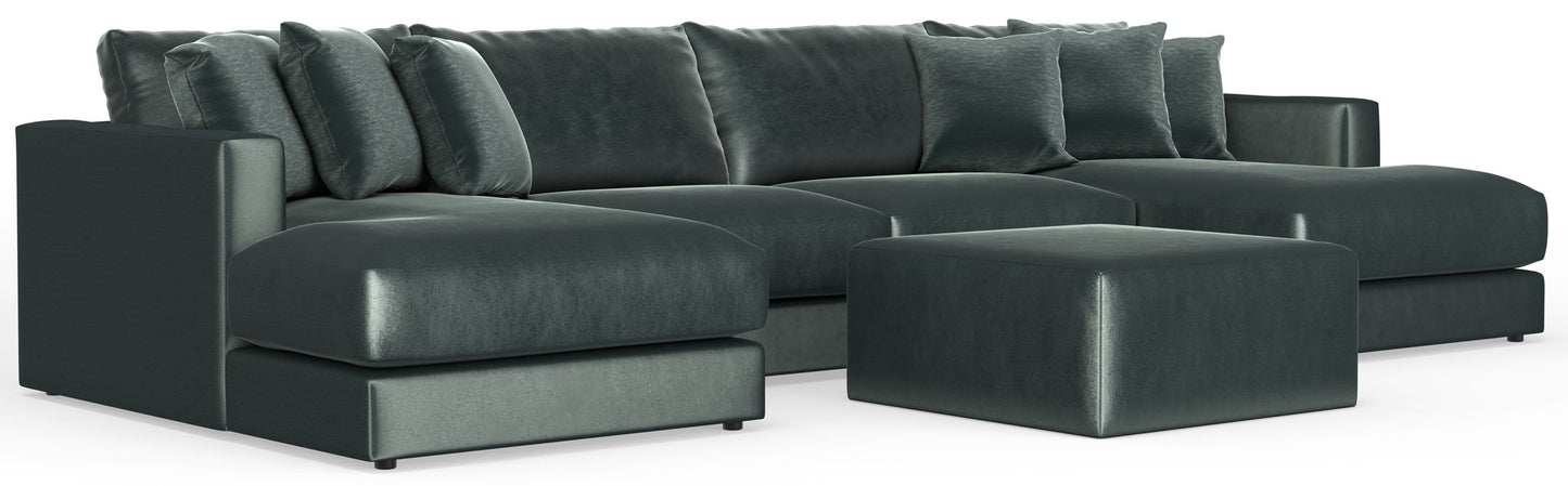 Remington - Modular Sofa And Cocktail Ottoman - Pine