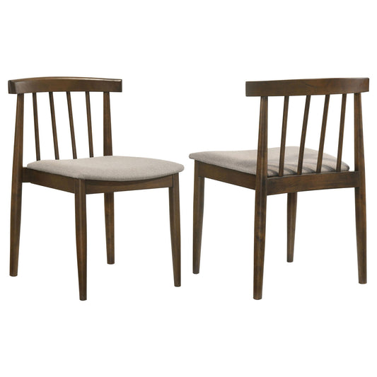 Cullen Dining Side Chair Upholstered Seat Walnut (Set of 2)