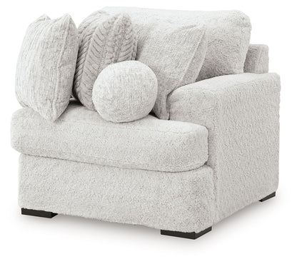Cuddle Plush - 3 Pc. - 3-Piece Sectional, Chair And Ottoman - Arctic