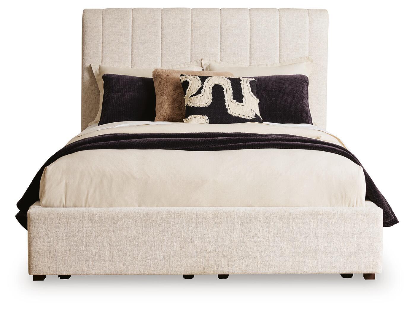 Brizmore - Queen Upholstered Storage Bed - Beige