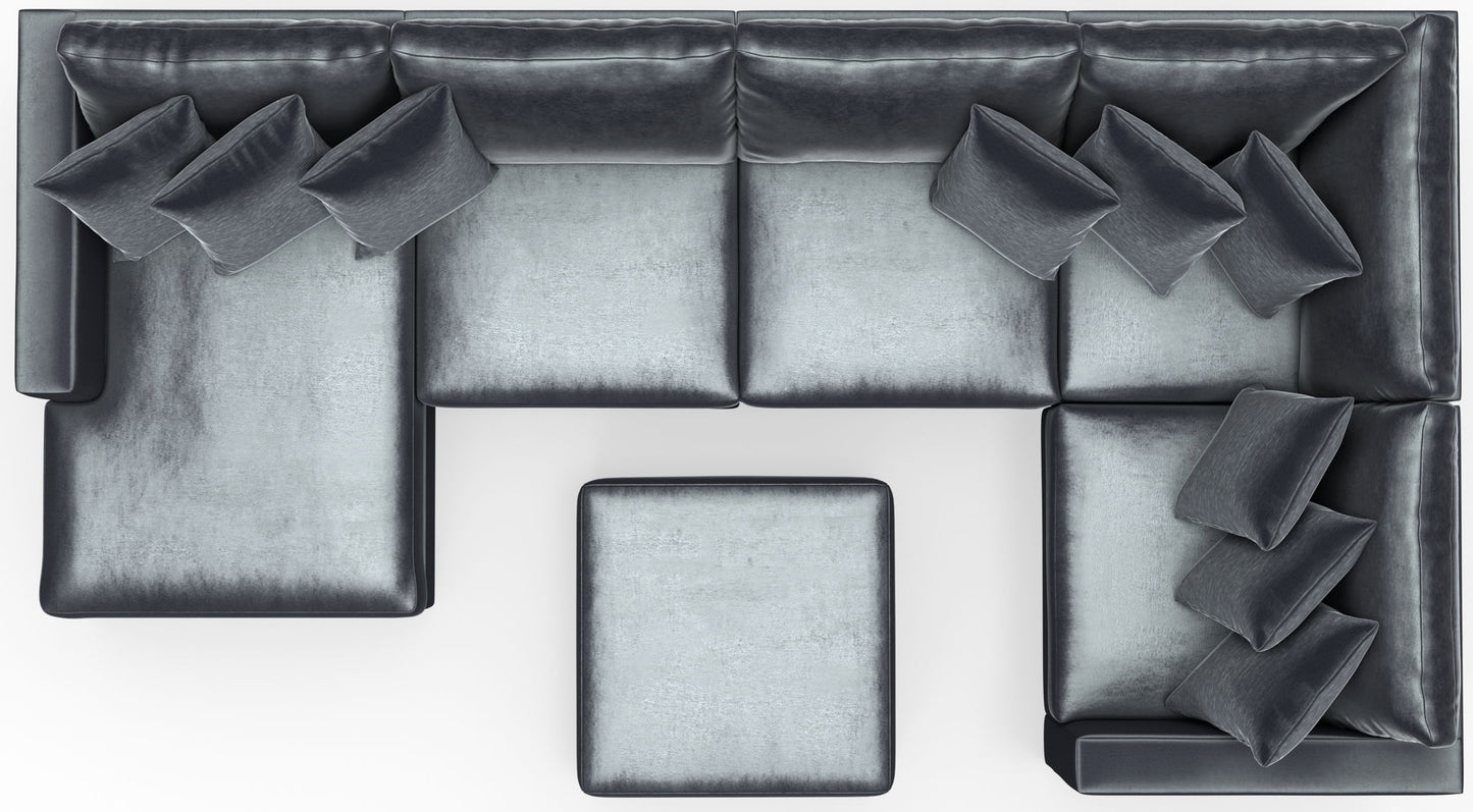 Remington - Modular Sofa And Cocktail Ottoman - Slate