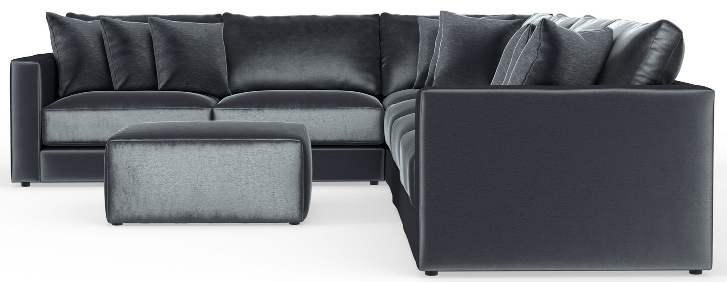 Remington - Modular Sofa And Cocktail Ottoman - Slate