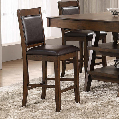 Dewey Upholstered Counter Chair Walnut (Set of 2)