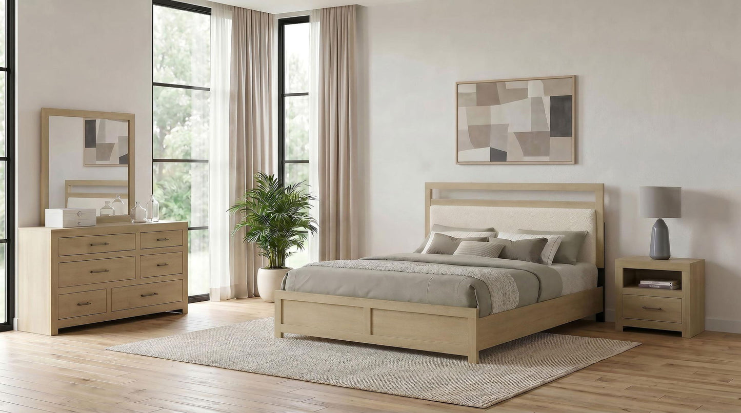 Hendricks 4-piece Queen Bedroom Set Light Oak