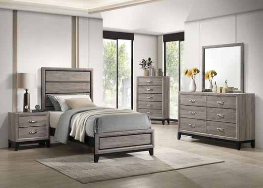 Valen Five-piece Twin Bedroom Set Light Taupe