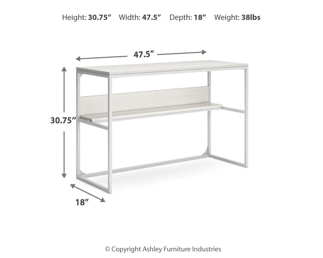 Deznee - 48" Home Office Desk - White