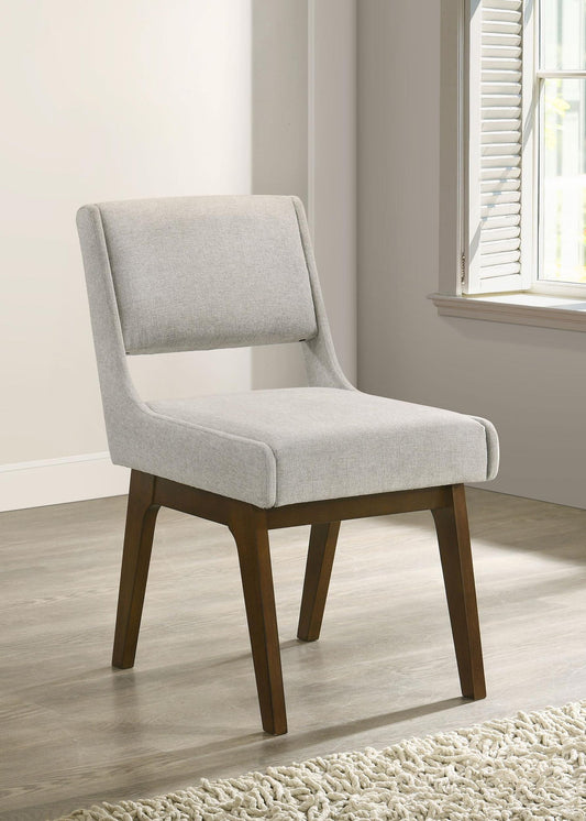 Galindo Upholstered Dining Side Chair Light Grey (Set of 2)