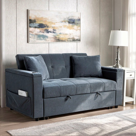 Selby - Pop-Up Sleeper Sofa - Blue