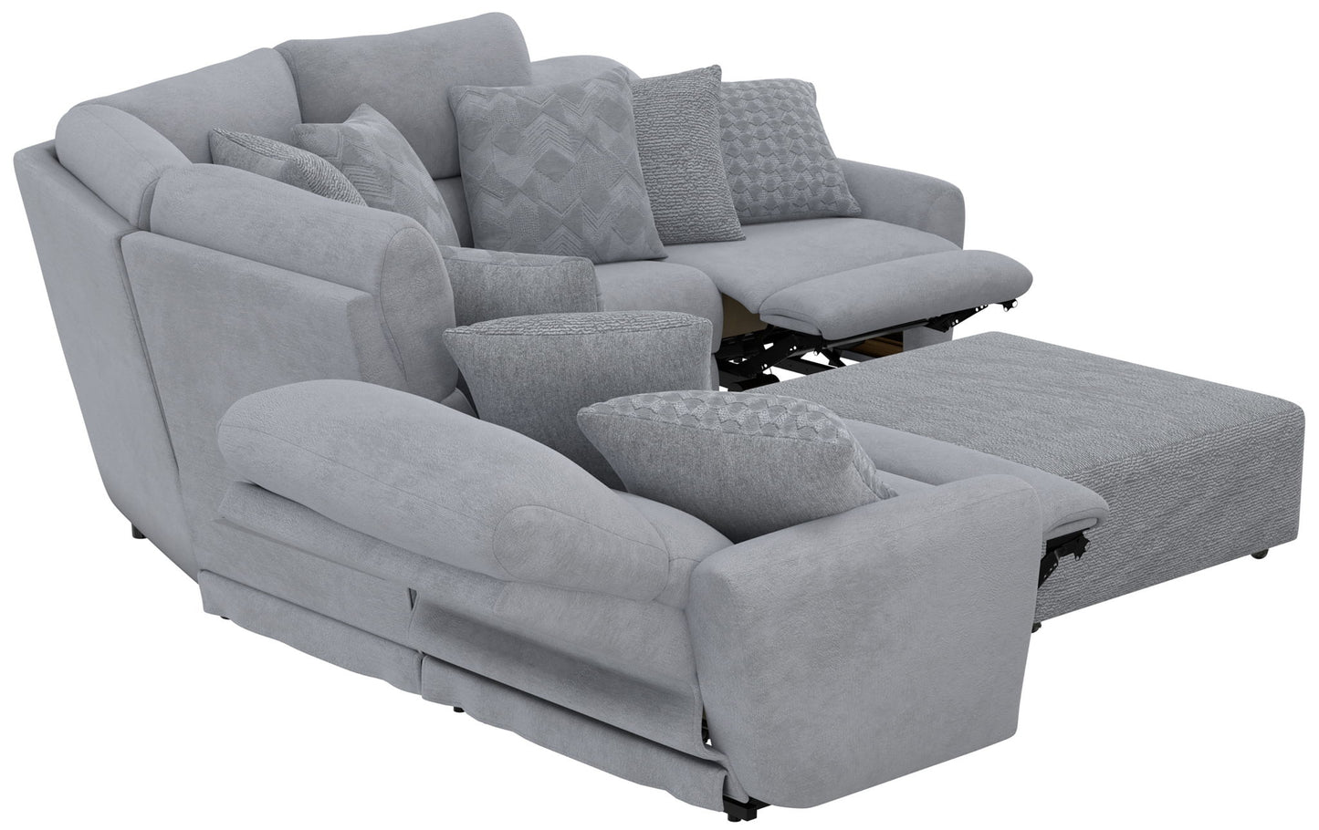 Majesty - Deep Seating Power Reclining Sectional And Ottoman