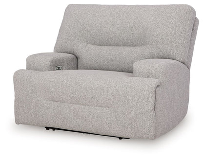 Acklen Place - 4 Pc. - 3-Piece Power Reclining Sectional Sofa With Raf Chaise, Wide Seat Power Recliner - Pewter