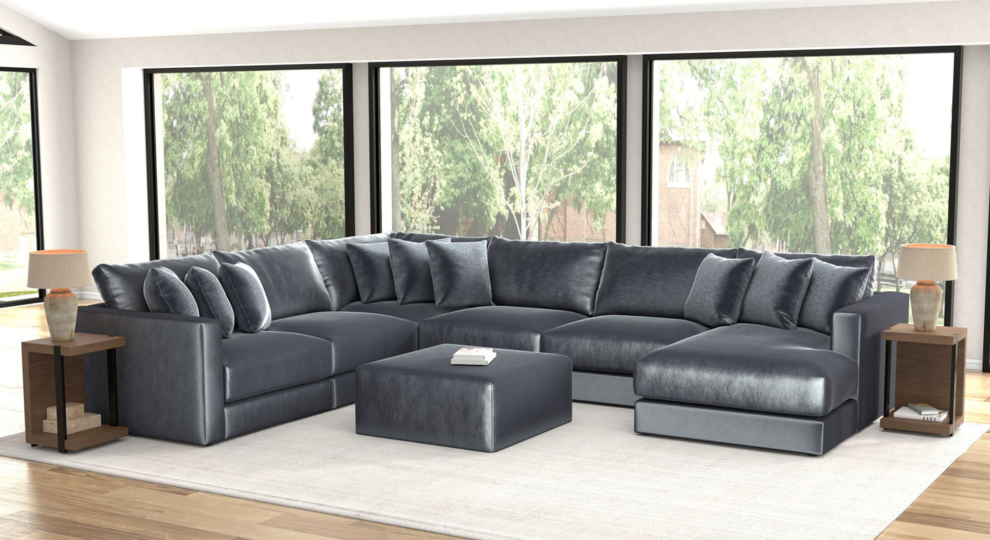 Remington - Modular Sofa And Cocktail Ottoman - Slate