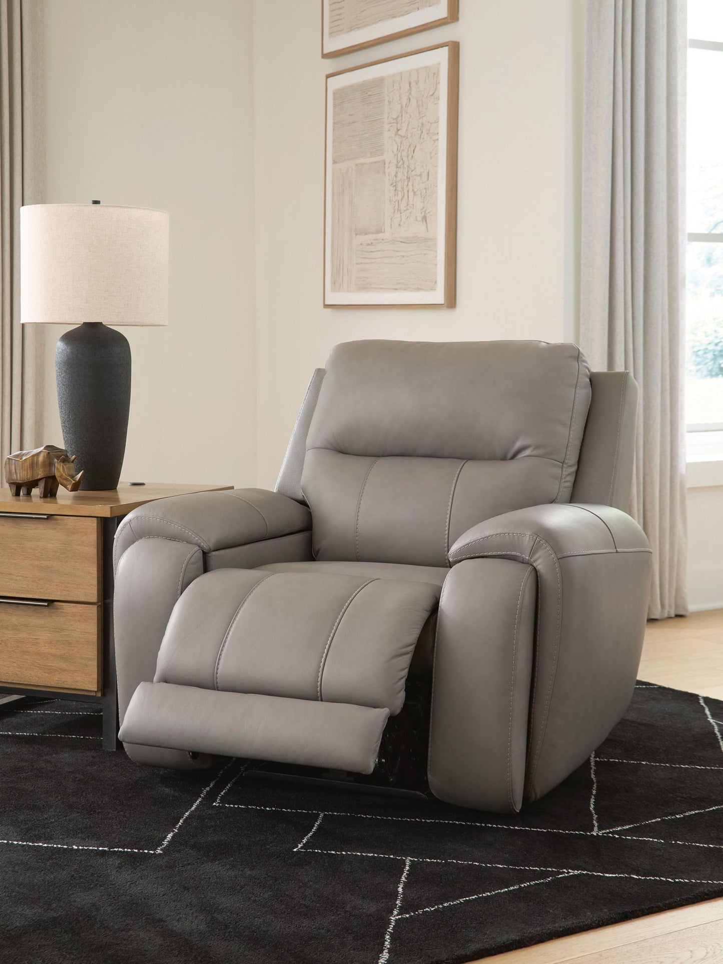 Real Moments - Power Recliner With Audio Seating - Ash