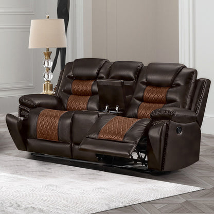 Nikko - Console Loveseat With Dual Recliners