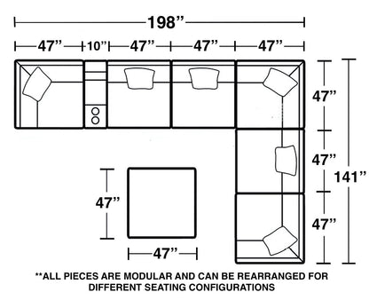 Posh - Modular Sectional And Ottoman
