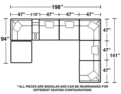 Posh - Modular Sectional And Ottoman
