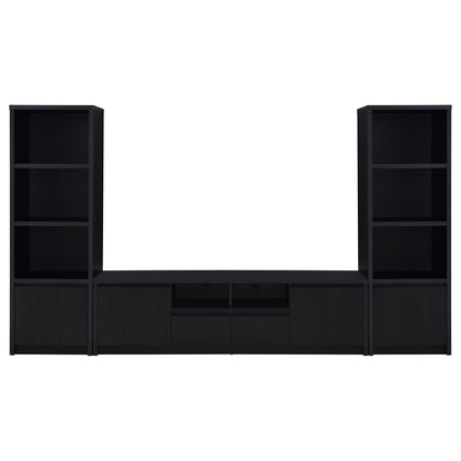 Winfield 3-piece Entertainment Center 78-inch TV Stand Black