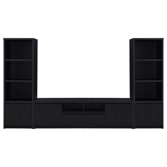 Winfield 3-piece Entertainment Center 78-inch TV Stand Black