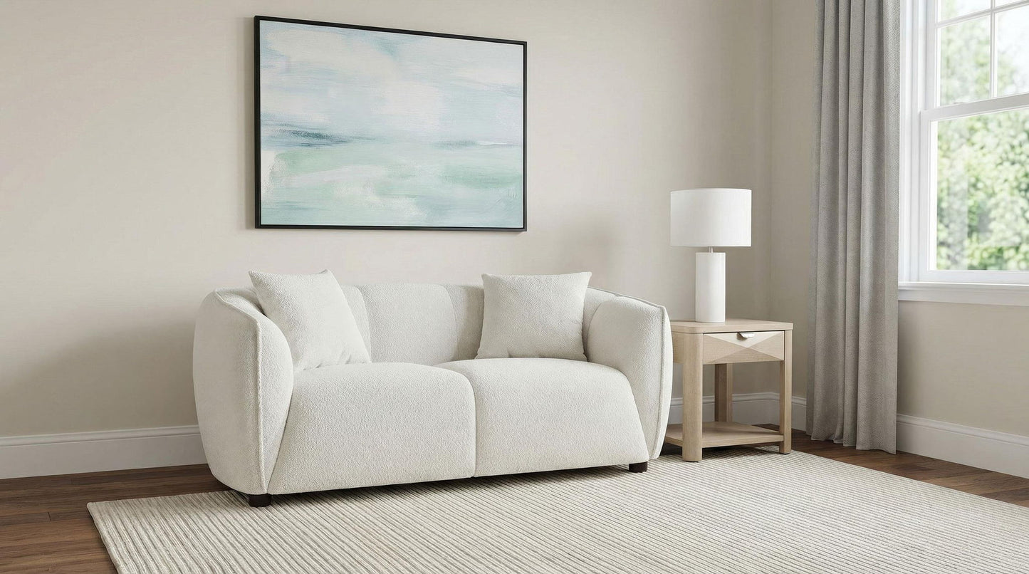 Aleisha Fabric Upholstered Loveseat Sand