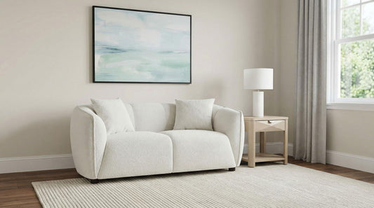 Aleisha Fabric Upholstered Loveseat Sand