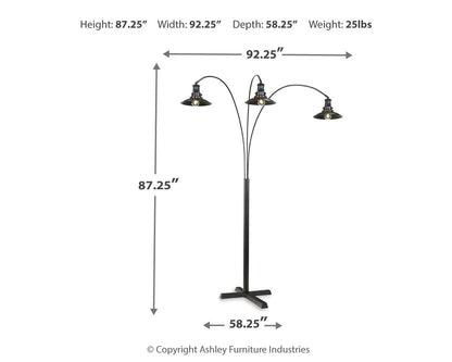 Sheriel - Metal Arc Lamp  - Black