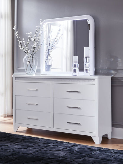 Jarlee - 4 Pc. - King Panel Bed, Dresser, Mirror And Nightstand - White