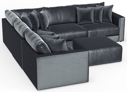 Remington - Modular Sofa And Cocktail Ottoman - Slate