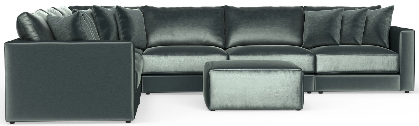 Remington - Modular Sofa And Cocktail Ottoman - Pine