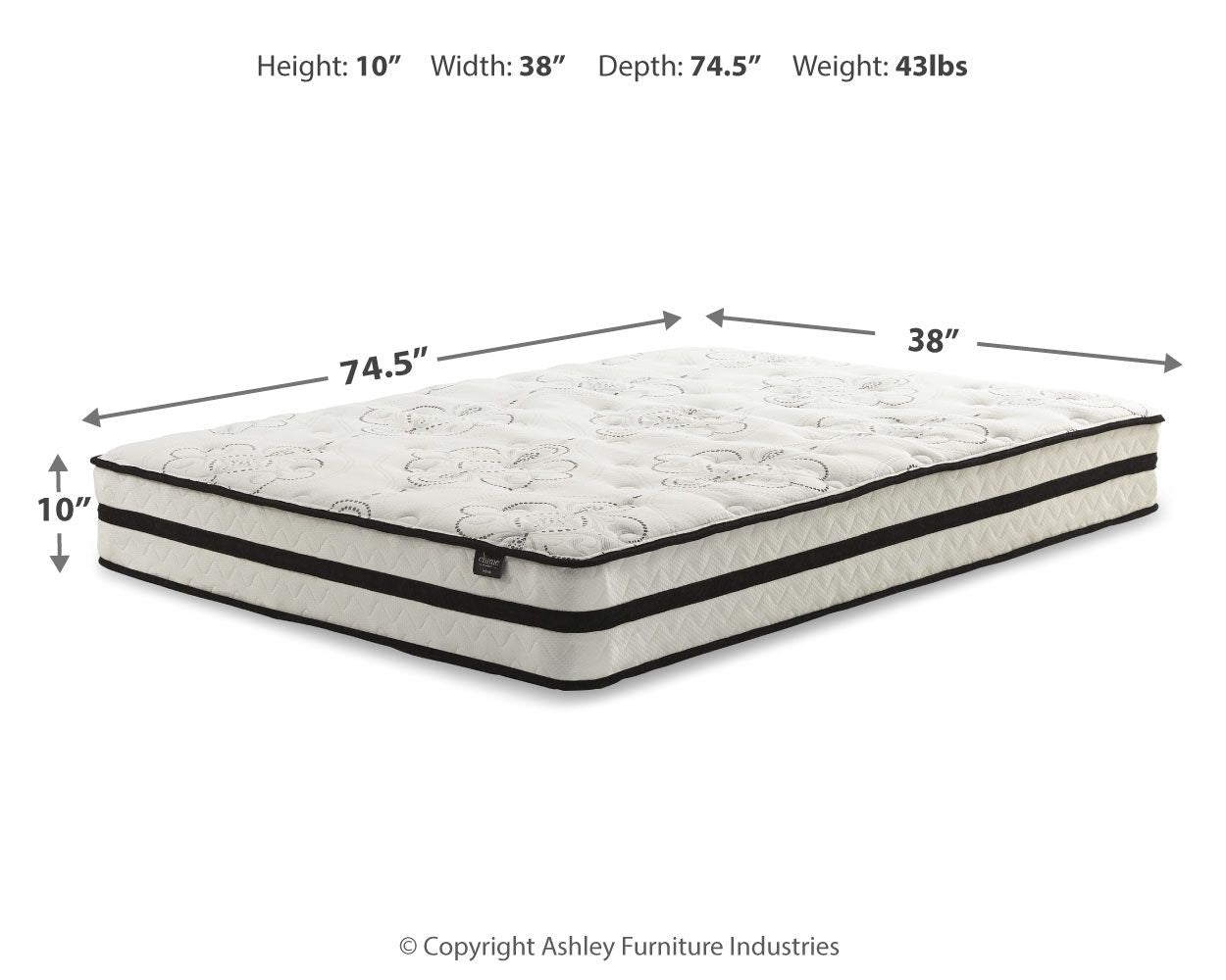 Chime 10 Inch Hybrid - Medium Hybrid Mattress