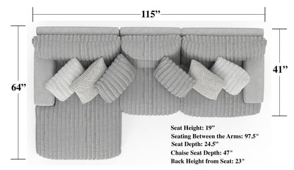 Abraxas - 3 Piece Reclining Sectional