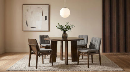 Strouse 5-piece Dining Set Grey and Walnut