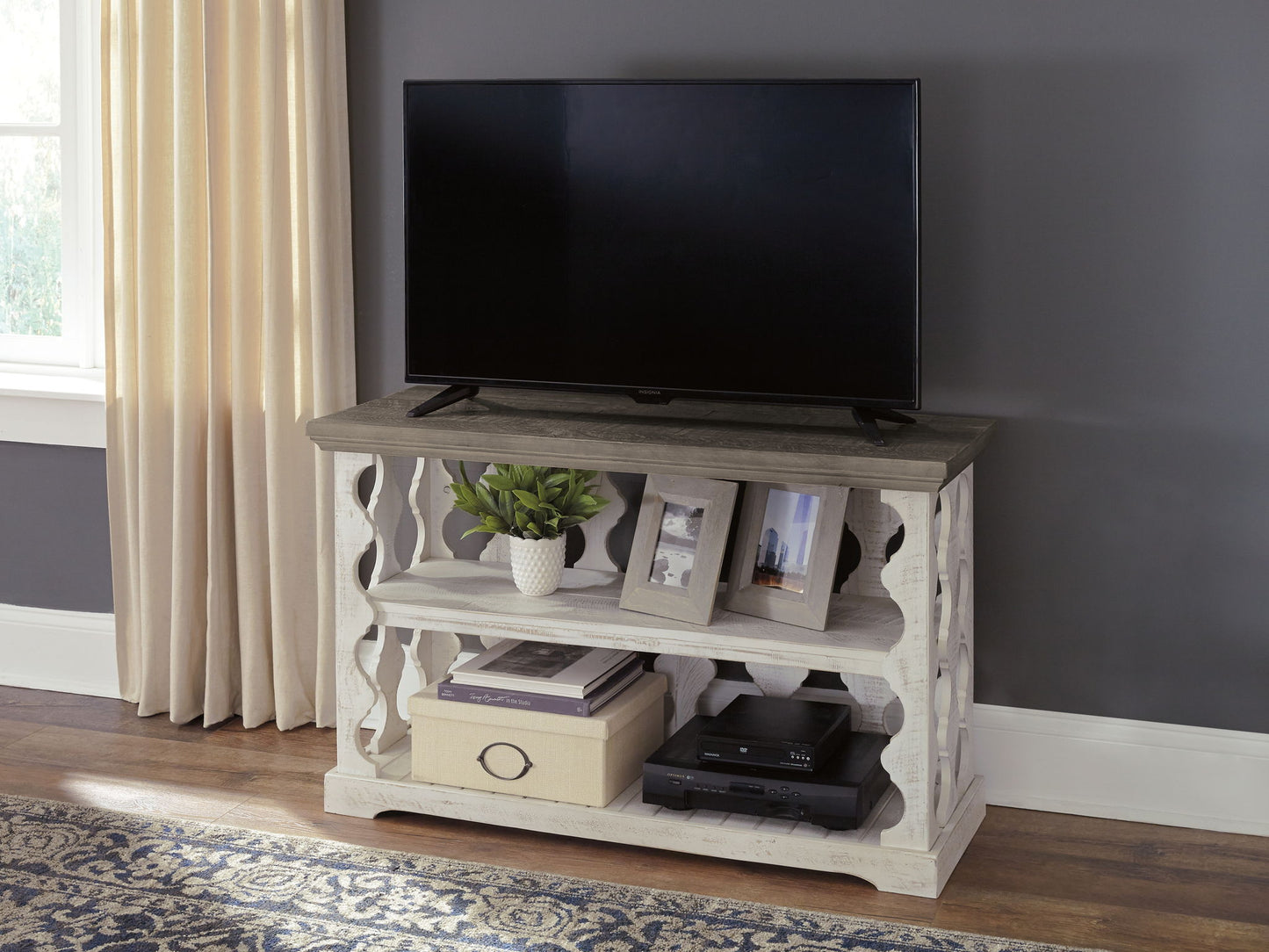 Havalance - Console Sofa Table - Gray / White