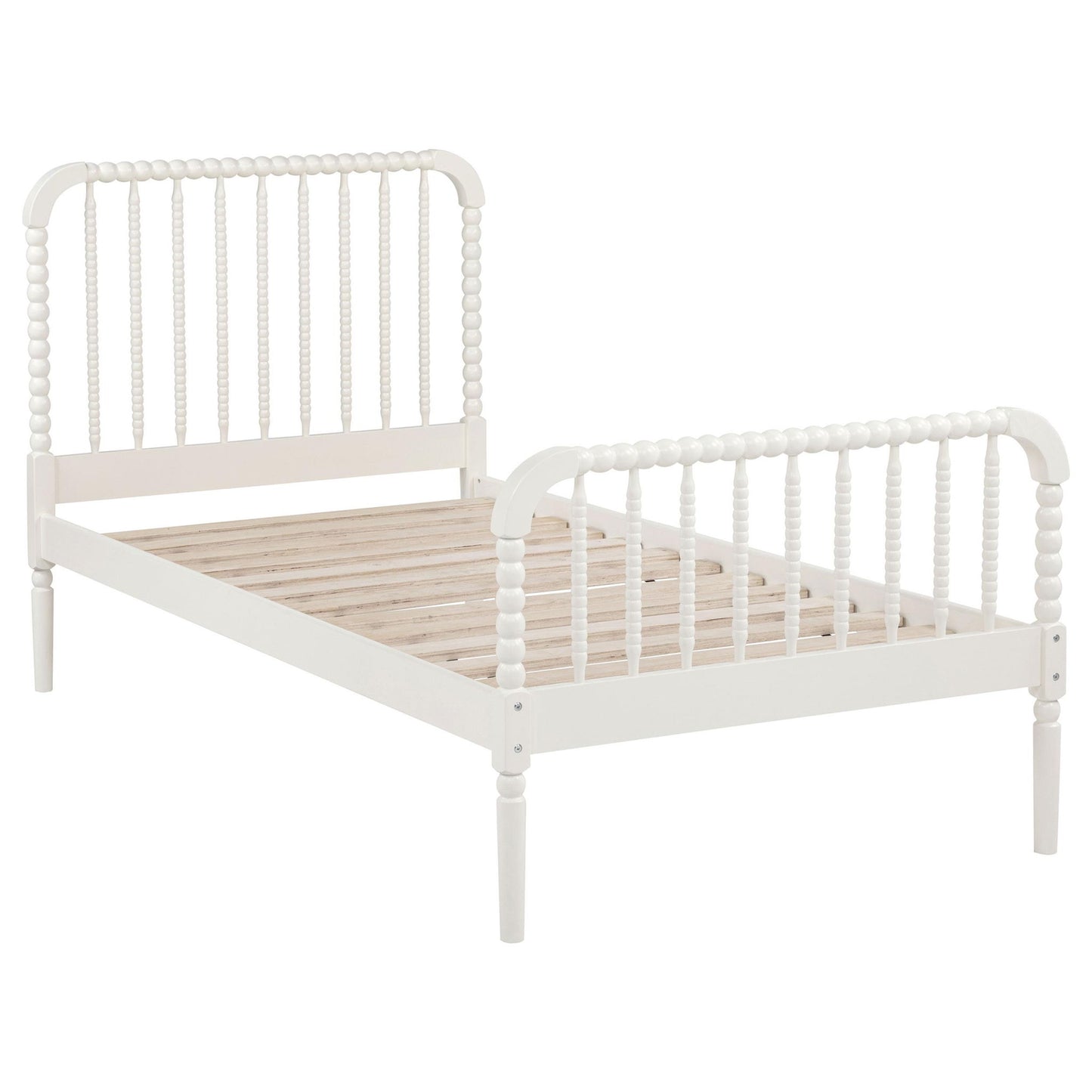 Jones Wood Twin Open Frame Bed White